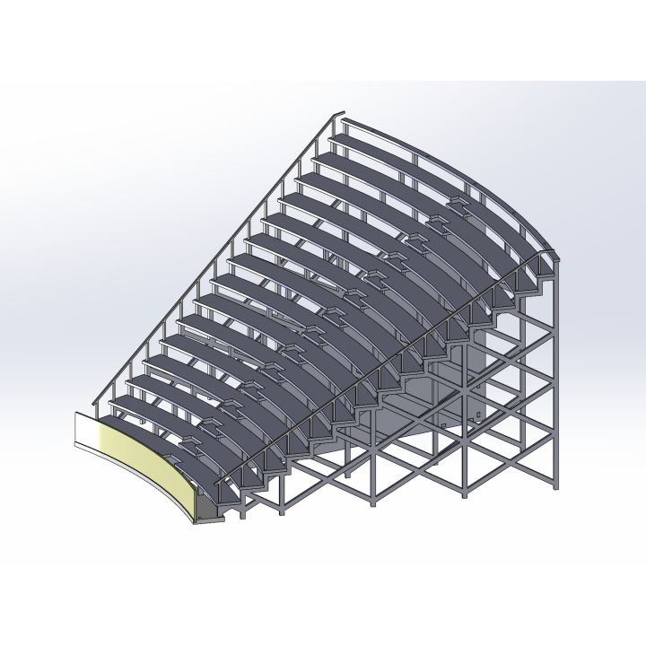 Bausatz "Kurve 1" 16 Reihen mit Randstreifen