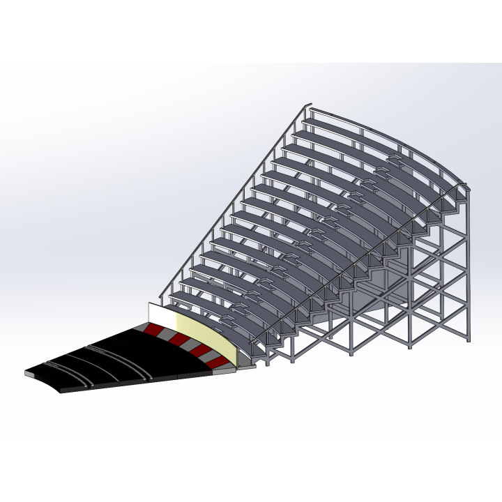 Kit "Curve 1" 16 rows with shoulder