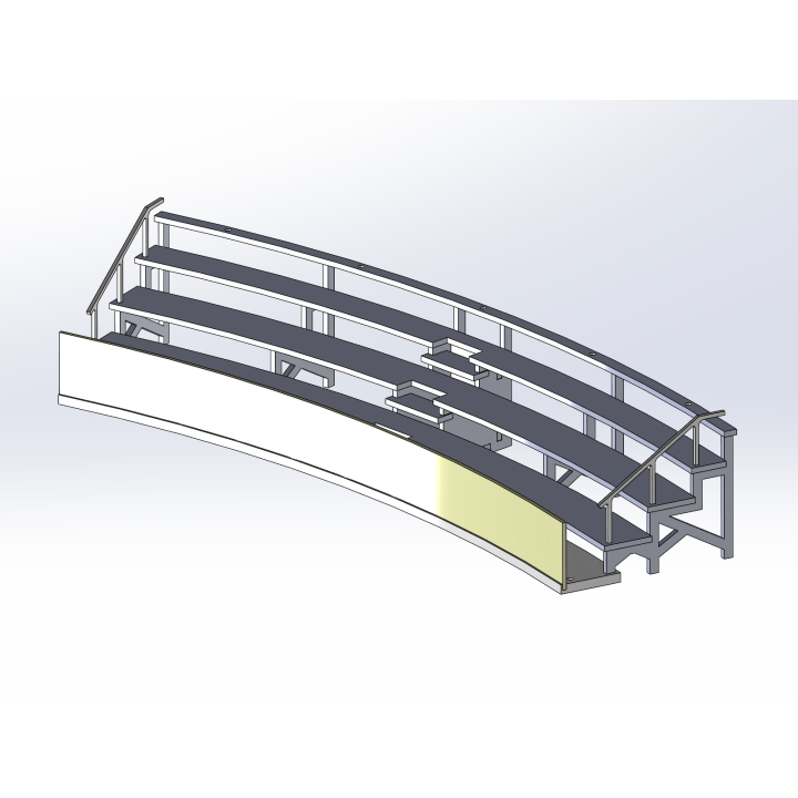 Kit "Curve 2" 4 rows with shoulder