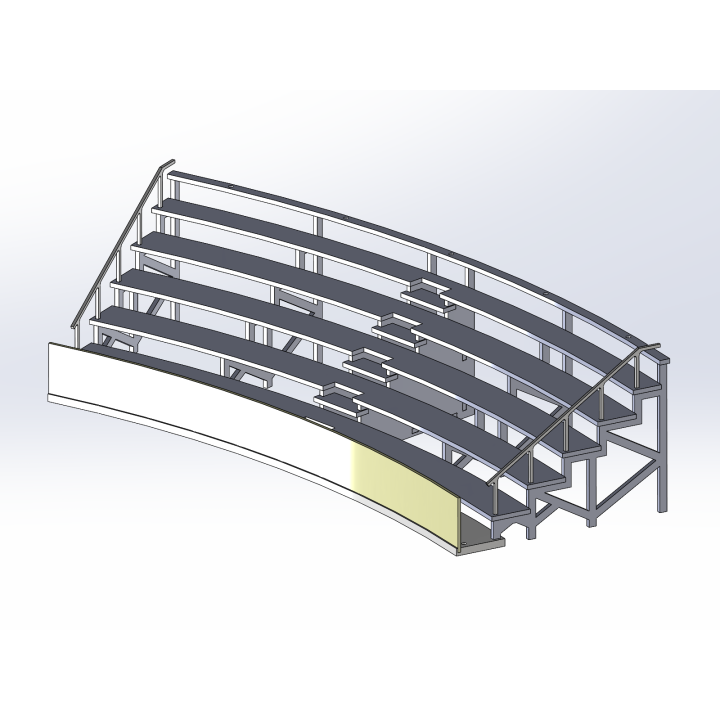 Kit "Curve 2" 6 rows with shoulder