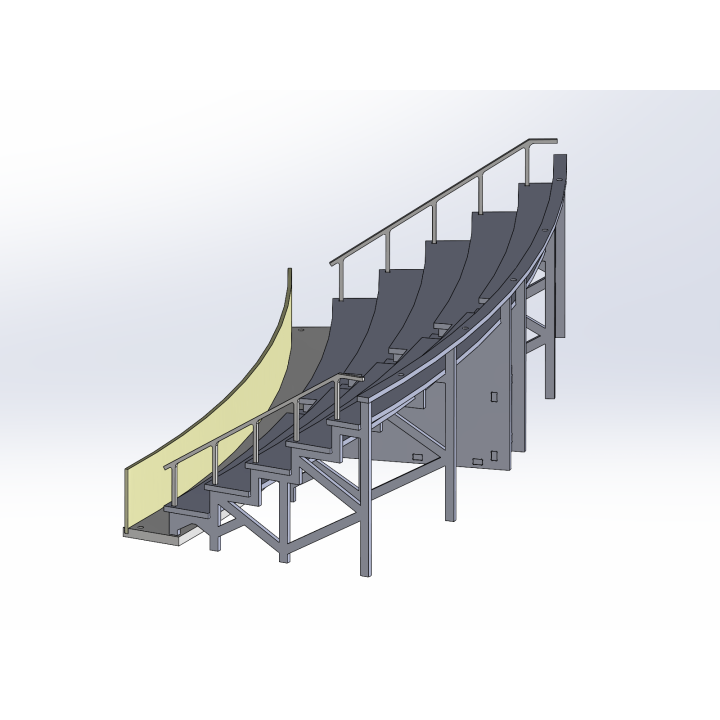 Kit "Curve 2" 6 rows with shoulder