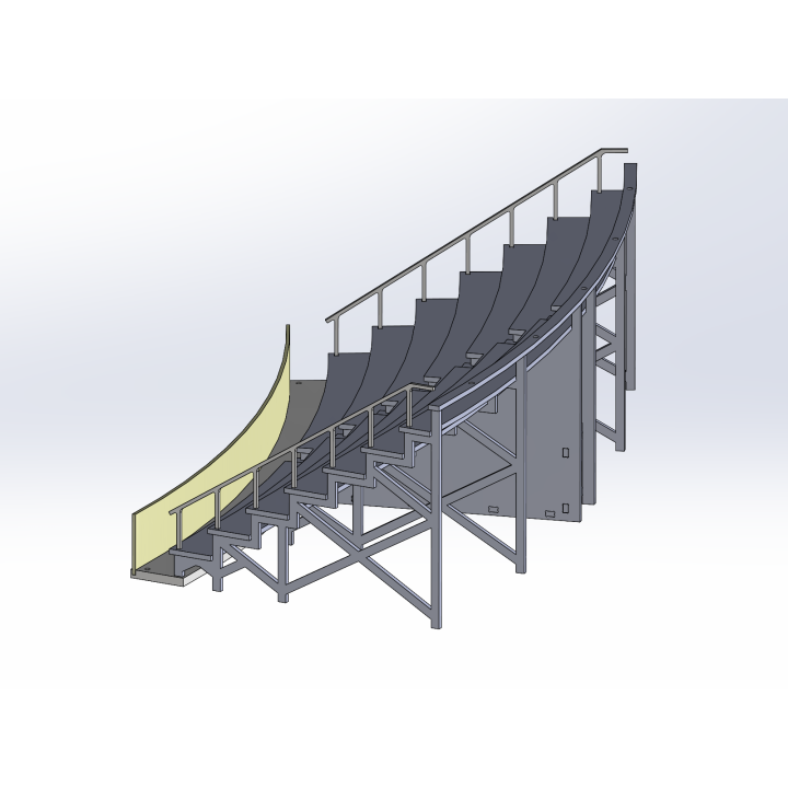Bausatz "Kurve 2" 8 Reihen mit Randstreifen
