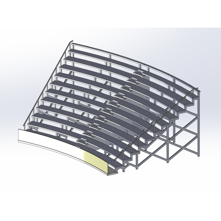 Bausatz "Kurve 2" 12 Reihen mit Randstreifen