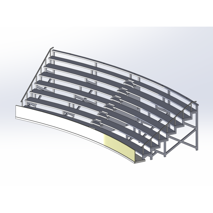 Kit "Curve 3" 8 rows with shoulder