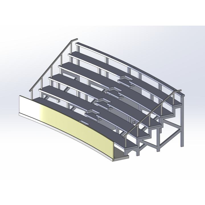 Kit "Curve 4" 6 rows with shoulder