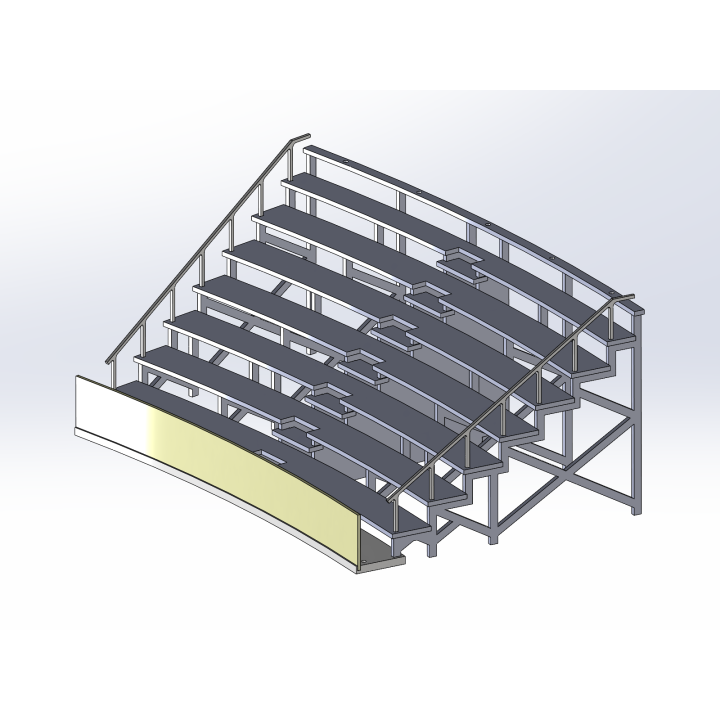 Kit "Curve 4" 8 rows with shoulder