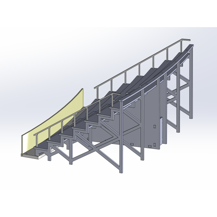 Kit "Curve 4" 8 rows with shoulder