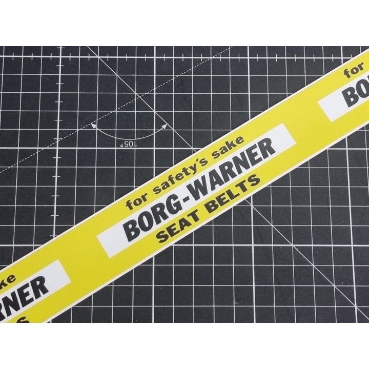 "BORG WARNER" - Aufkleber 135cm